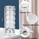 Crystal Touch Night Light for Bedroom Decor (16 Colors, Remote, USB) - Image 3